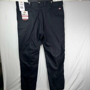Dickies 874 Flex Original Fit Work Pants Mens 44x32 Black 11874BK New